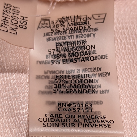 Karl Lagerfeld Women's Size Large Pink Sweater with Black Stripes and Bow - Picture 5 of 6